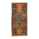 Petit tapis turc vintage 102x48 cm, Short Runner, Tribal, Shabby, Mini Tapis