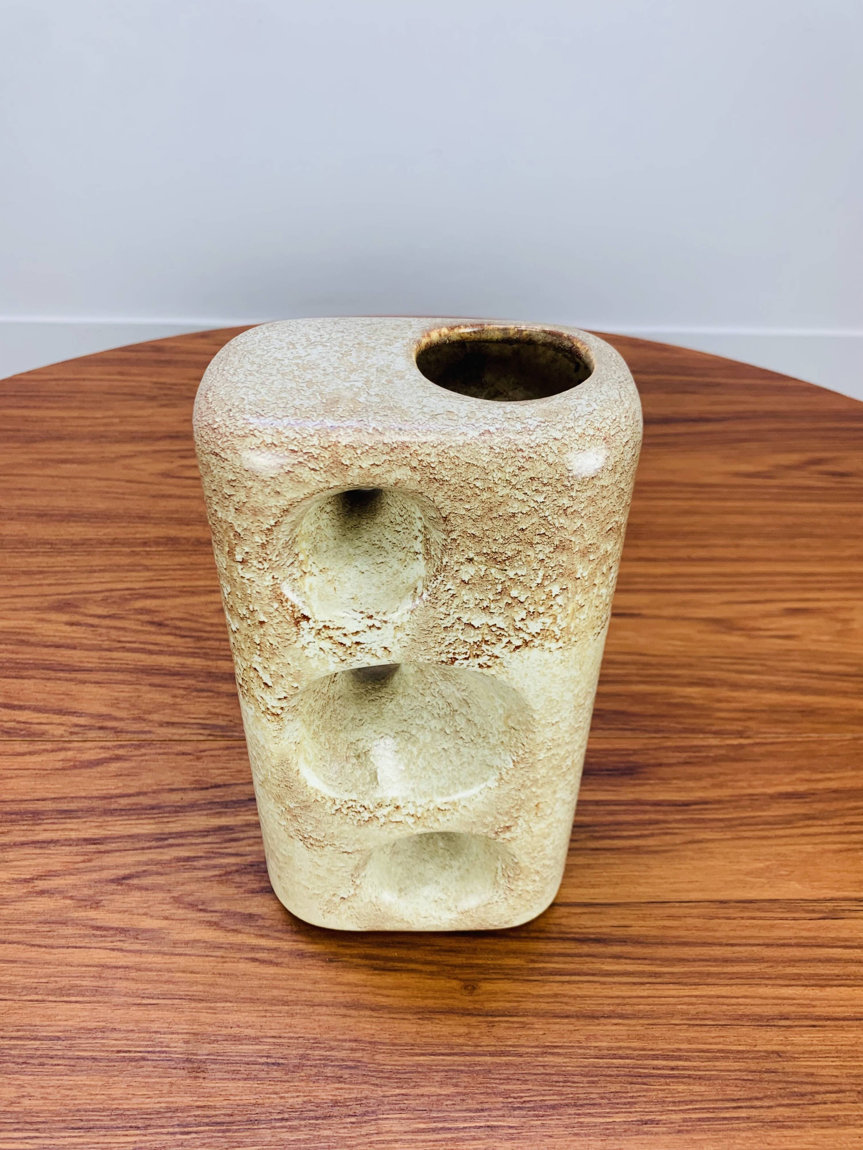 Roberto Rigon vase for Bertoncello, vintage ceramic