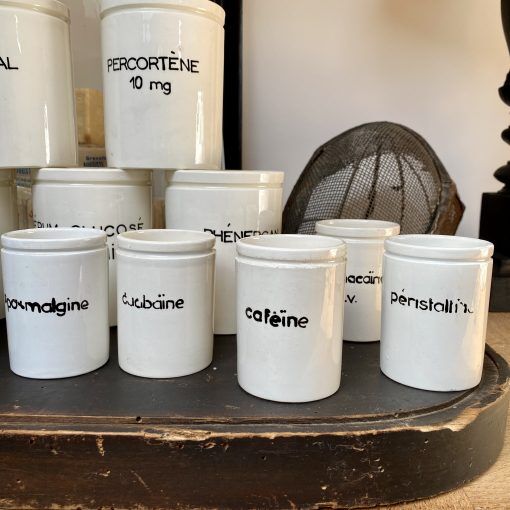 Set of 11 pharmacy jars