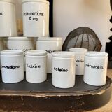 Set of 11 pharmacy jars