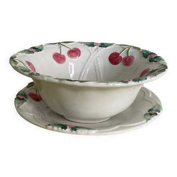 Vintage ceramic draining rack and dish