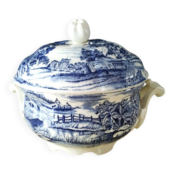 Soupière en faïence de Lunéville  Modèle ''English Style