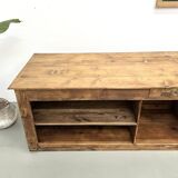 Large old trading counter in solid pine