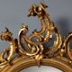 Antique gilded mirror in carved wood, Italy, 20th century