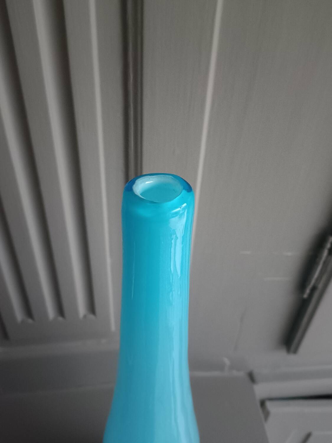 Blue opaline glass vase/soliflore