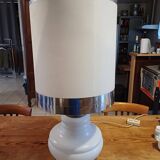 Vintage 1970s White Opaline Lamp