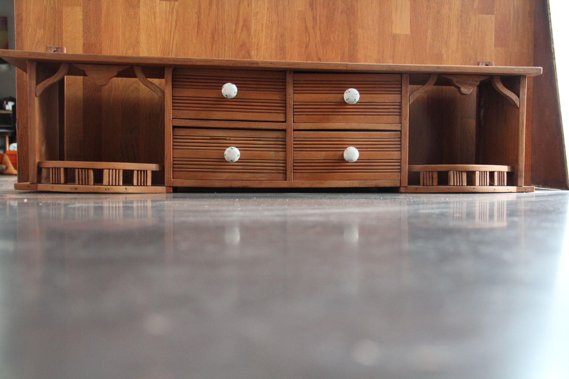 Wall shelf with drawer, early 20th century