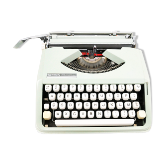 Hermes Baby green vintage sage typewriter with new ribbon
