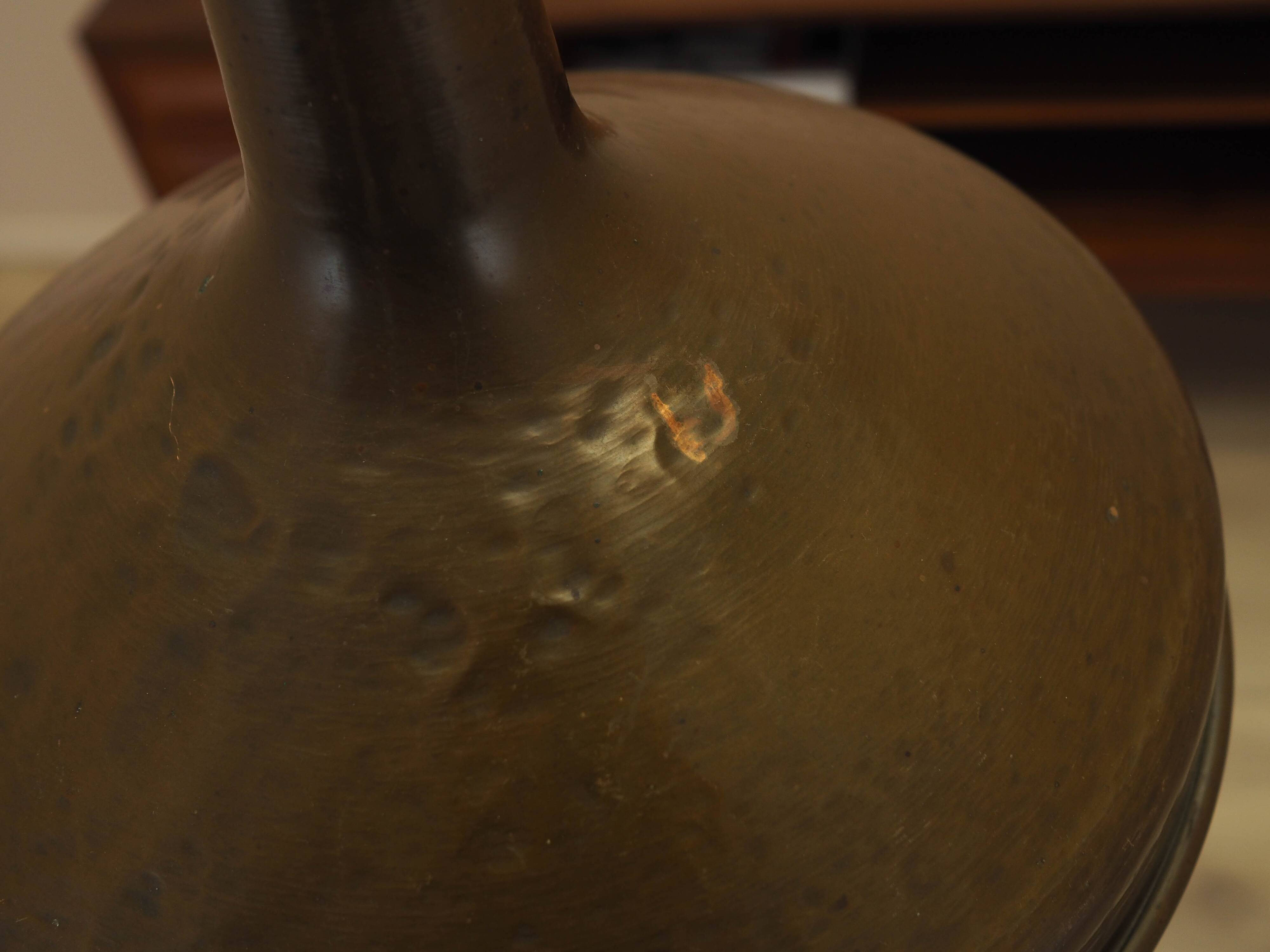 Danish Brass Pendant Lamp 1960s Mid-Century Modern Conical Shade