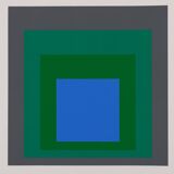 Josef ALBERS: Homage to the Square, Blue Look - Colour Screen Print