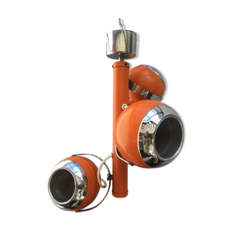 Orange ball hanging lamp 1970