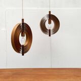 Mid-Century Teak Moon Lamps, 1960s, set of 2