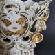 White and gold Paris porcelain bridal vase, late 19th century