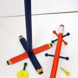 Coat rack colored pencil