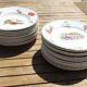 Old ceramic tableware service orchies moulin des loups – vegetable garden pattern – 25 pcs