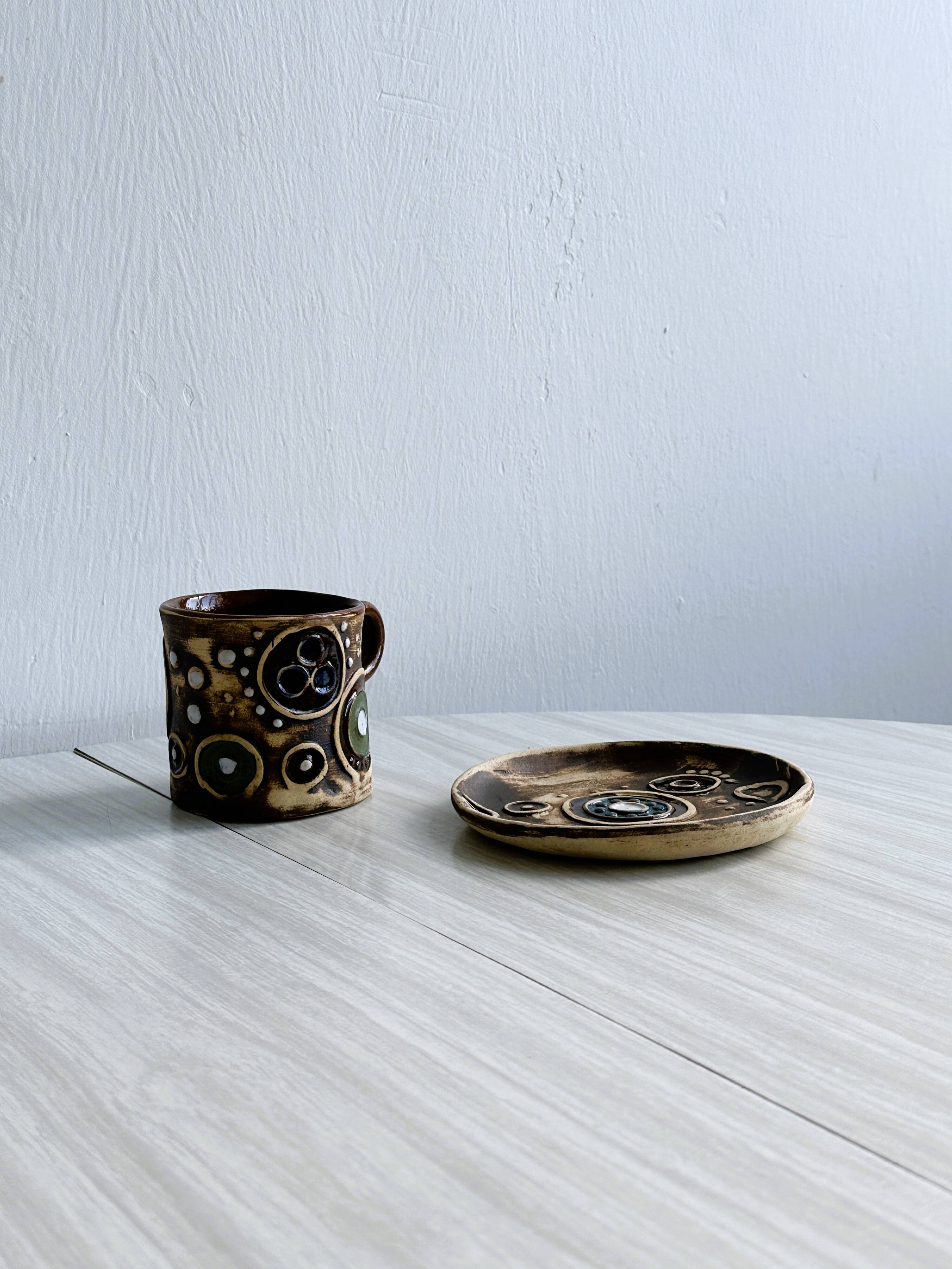 Rustic ceramic coffee mug