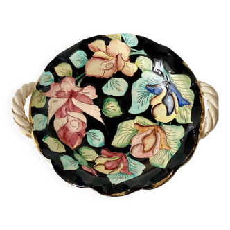 Magnifique corbeille florale en céramique signée Vallauris – France, années