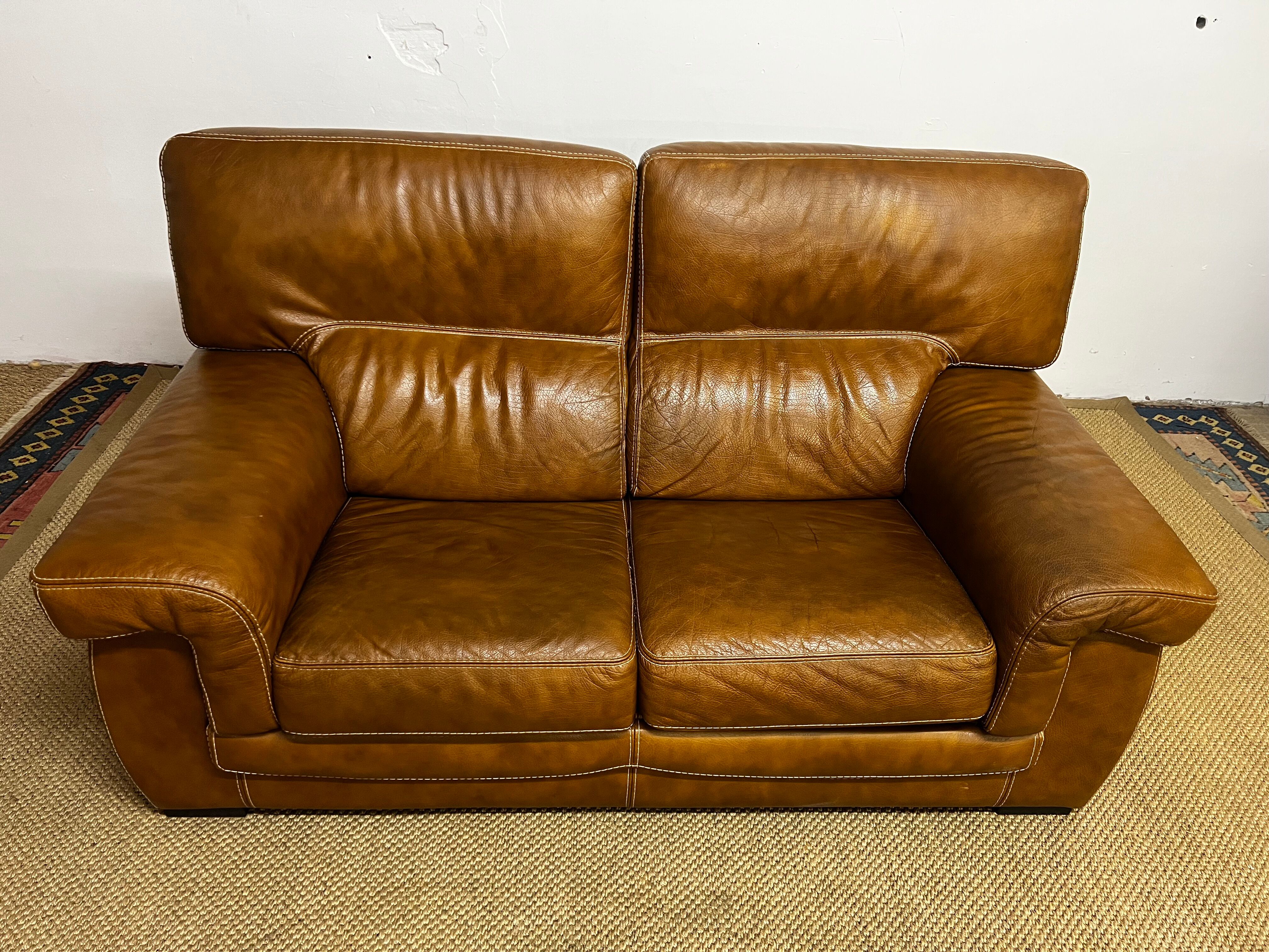 2-seater leather sofa
