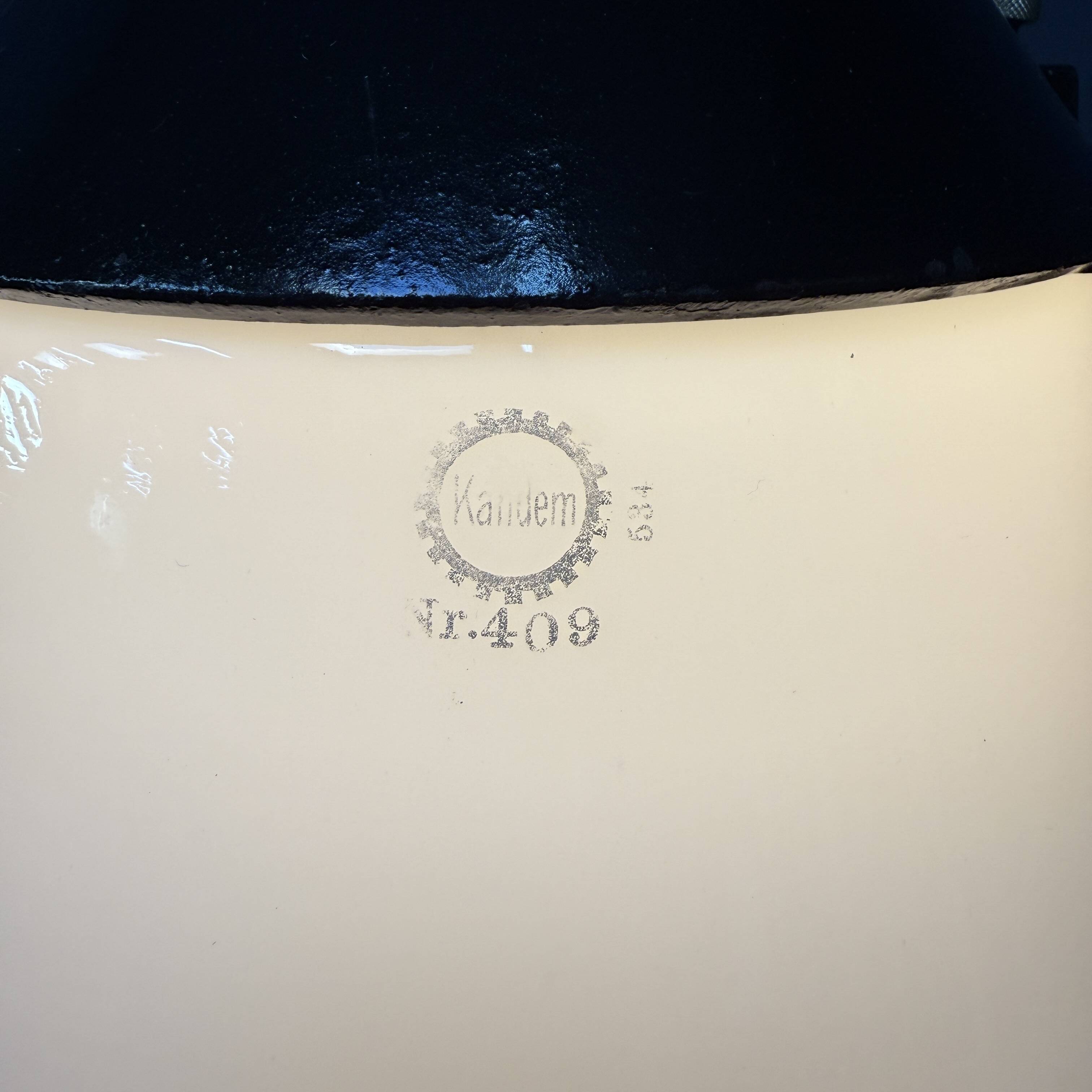 Opaline glass Kandem pendant lamp model 409