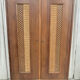 Vintage wood and rattan cabinet