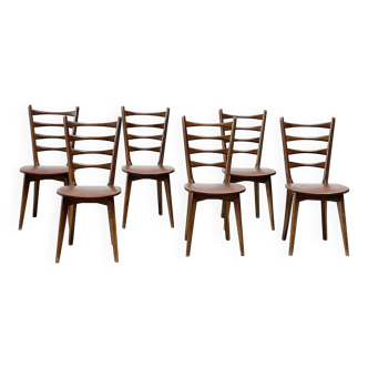 ensemble de six chaises à manger danoises
