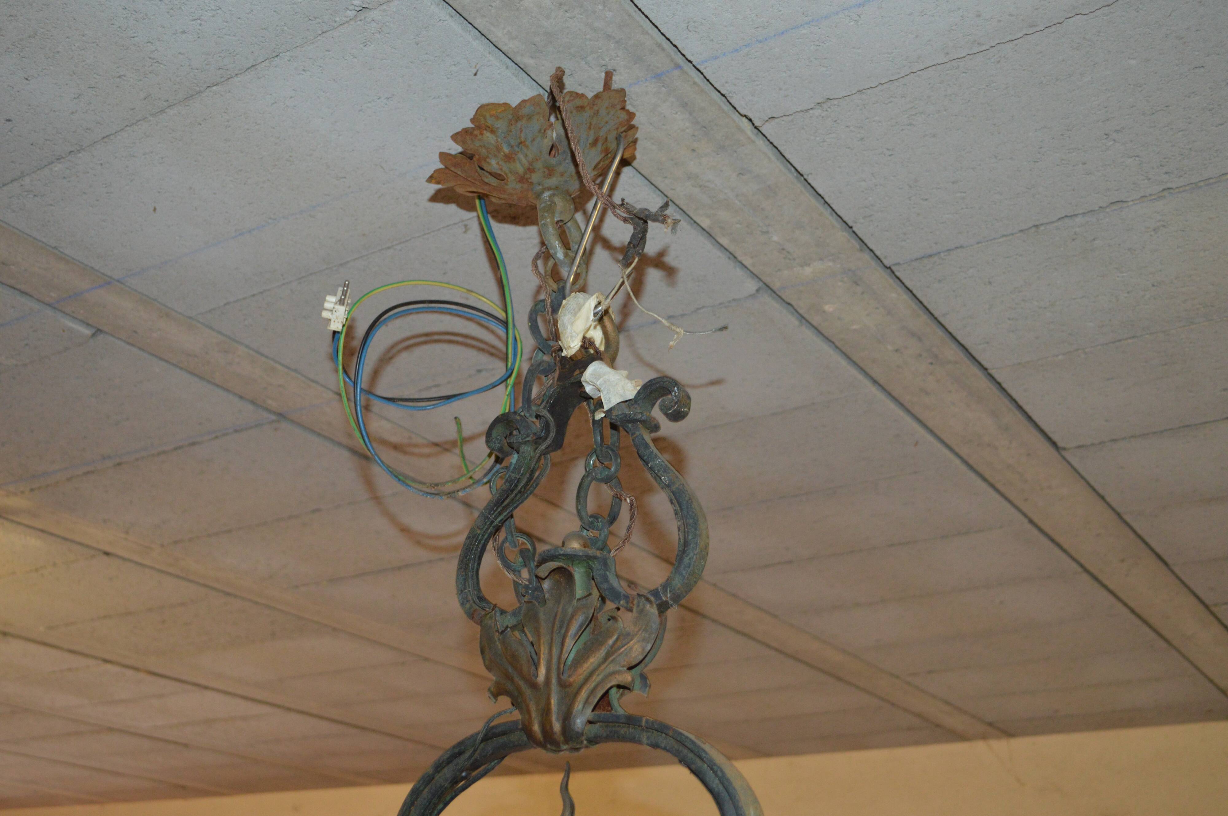 Wrought iron chandelier