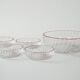 Set of glass salad bowls, Italian design, 1970s, production: Italy