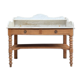 Antique pine and marble toilet furniture (renovated)