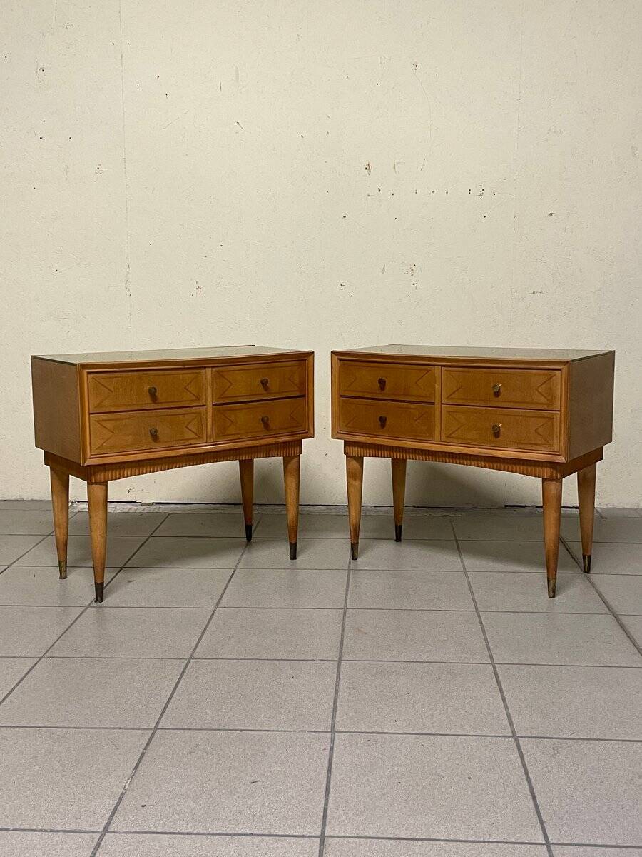 Italian Mid-Century modern bedside tables, 1950s, set of 2