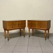 Commodini Mid-Century moderni in stile italiano, anni '50, set di 2