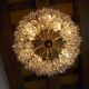 Lustre, 3 levels, crystal flowers, Italy 1970