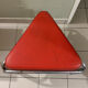 Vintage Bauhaus orange triangular stools