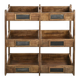 Meuble de rangement à 6 bacs en bois