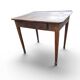 Antique game table in patinated wood in the Louis XVI style.