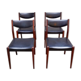 Scandinavian chairs wood and leatherette