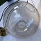 Set of three suspensions in glass and brass Limburg 70s