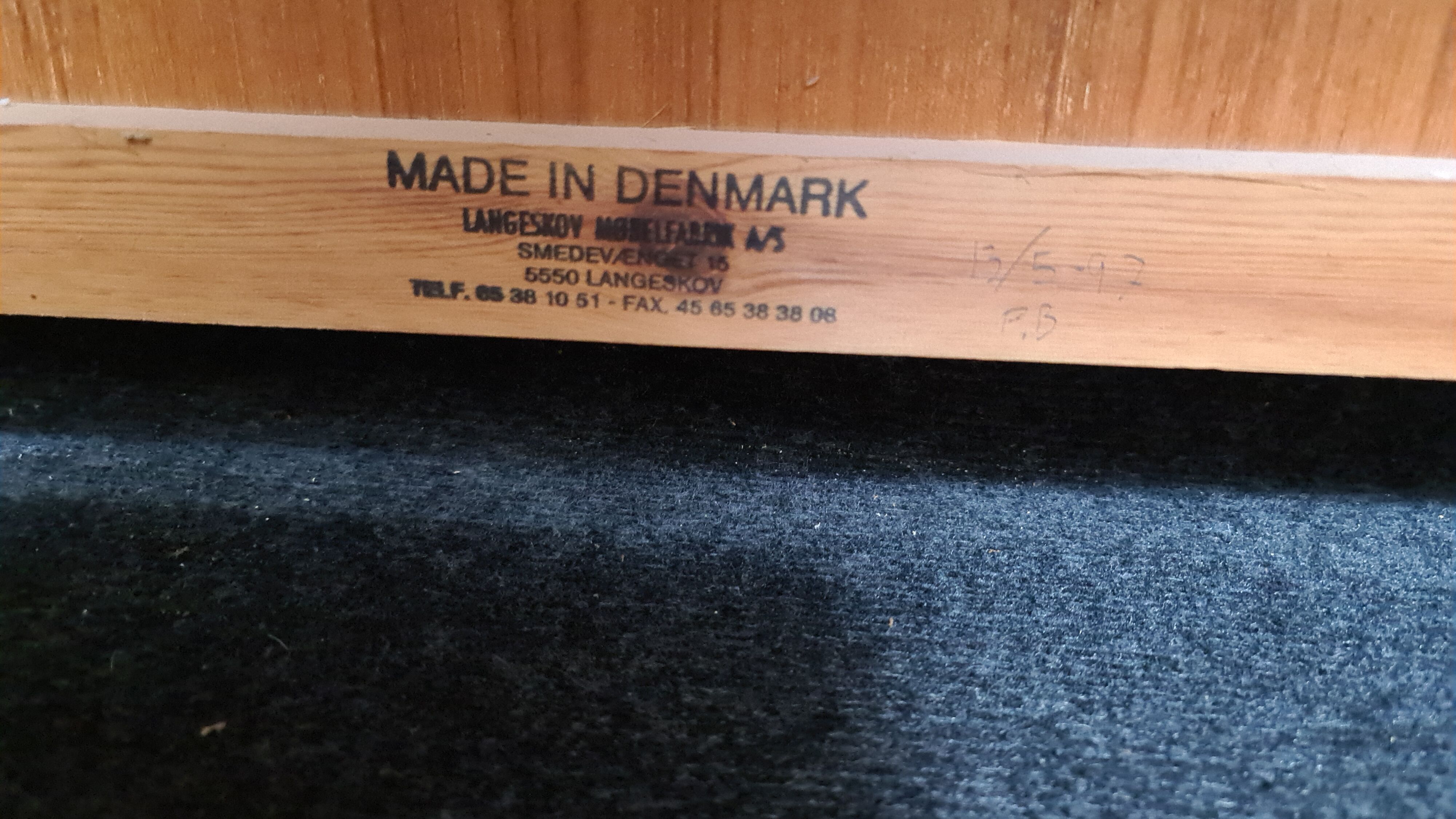 Secrétaire au design danois en teck par Langeskov Møbelfabrik A/S