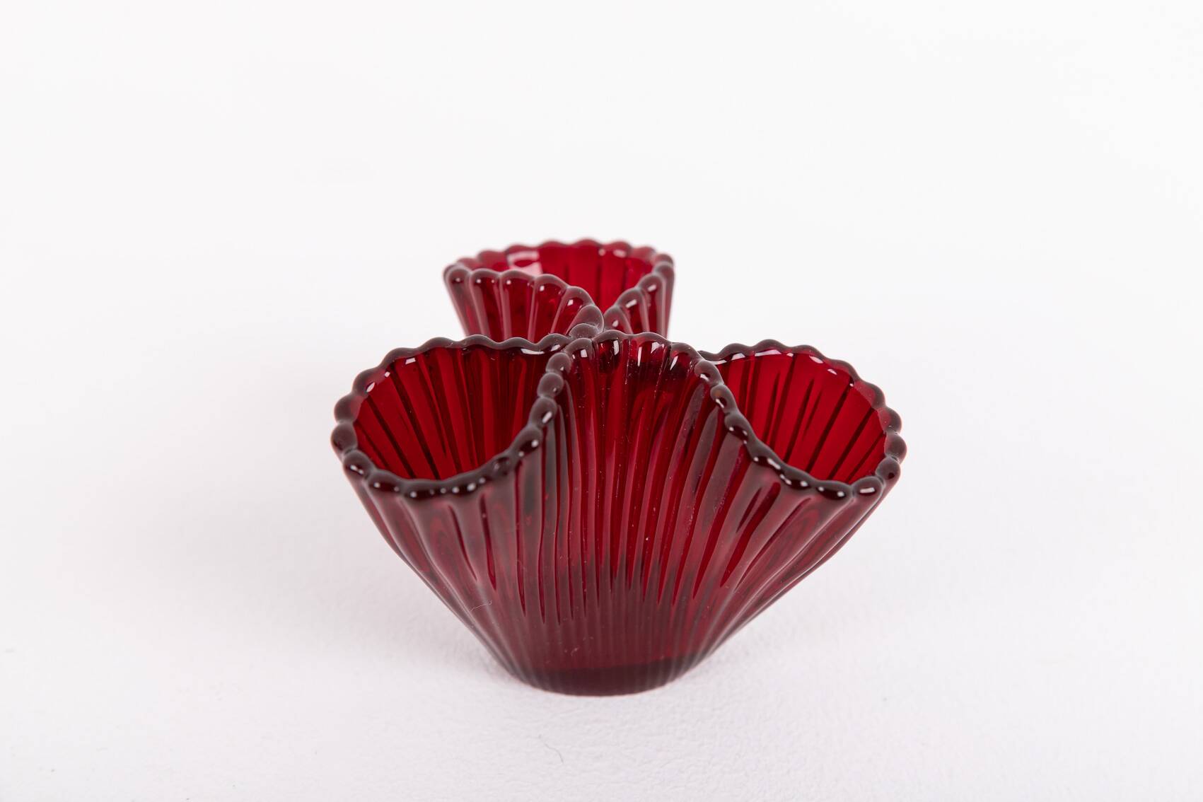 Paire de vases en verre artistique 'Reffla' par Carl Arthur Percy pour Gullaskruf, Suède, années 1950