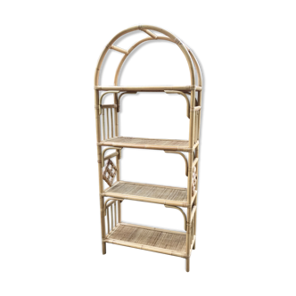 Vintage rattan library