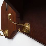 Art Deco coatrack in oak and copper, Belgium 1920s