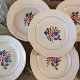 6 Assiettes à dessert Digoin Sarreguemines 9177
