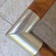 Table design bass, vintage, 70s wood and smoked glass