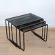 Vintage perforated metal nesting tables 80s