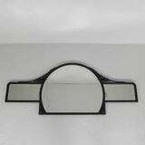 Art Deco mirror with faceted cut glass in a steel frame, 1930s