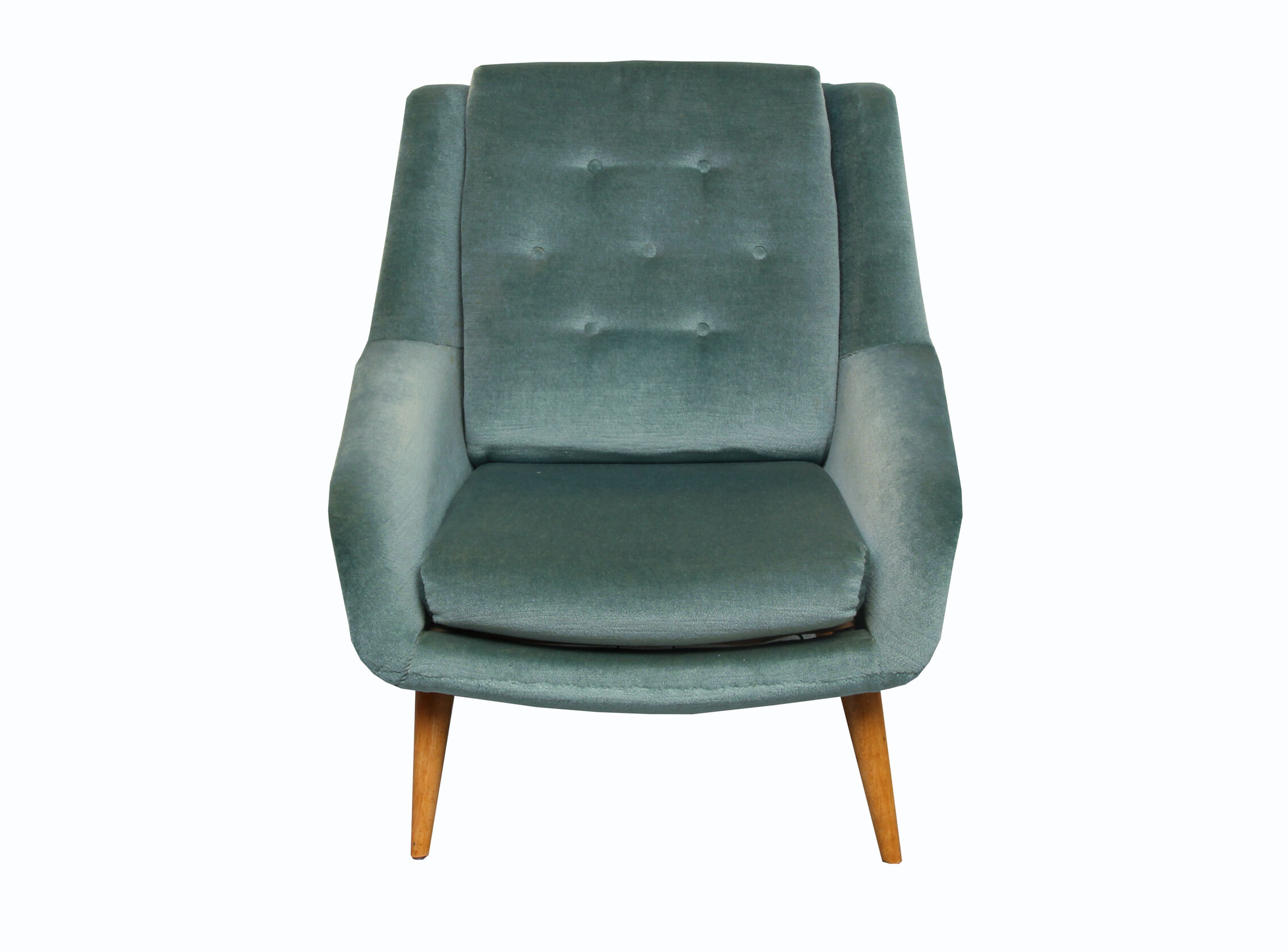 1950s clubchair in blue velour