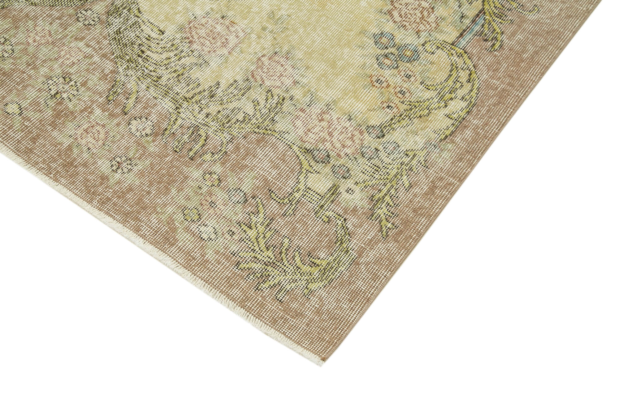 Handwoven contemporary anatolian beige carpet 157 cm x 274 cm