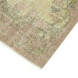 Handwoven contemporary anatolian beige carpet 157 cm x 274 cm
