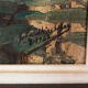 Oil on panel by Feldkricher 1942 undergrowth and river XXth