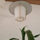 Vintage suspension sheet brass opaline glass