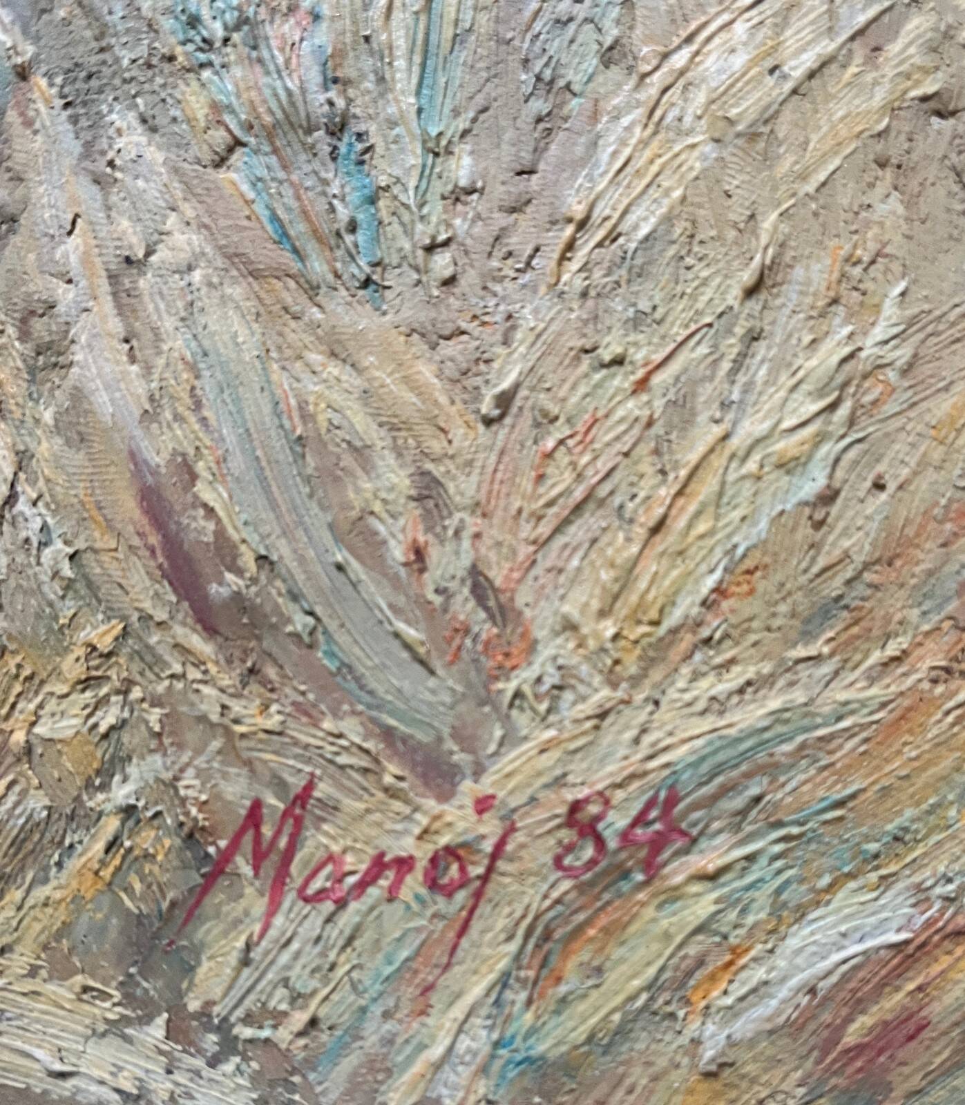 Tableau HSP "Harvest Landscape of Vietnam" signed ManoJ 1984